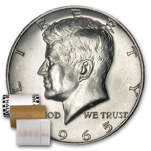 Buy 1965 Kennedy Half Dollar 20-Coin Roll BU