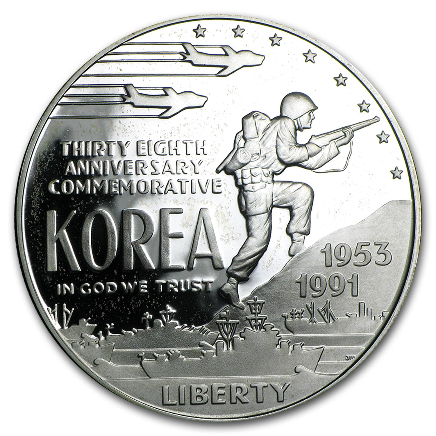 Buy 1991-P Korean War $1 Silver Commem Proof (Capsule Only)