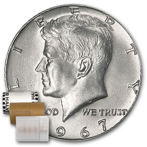Buy 1967 Kennedy Half Dollar 20-Coin Roll BU
