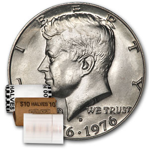 Buy 1976-D Kennedy Half Dollar 20-Coin Roll BU