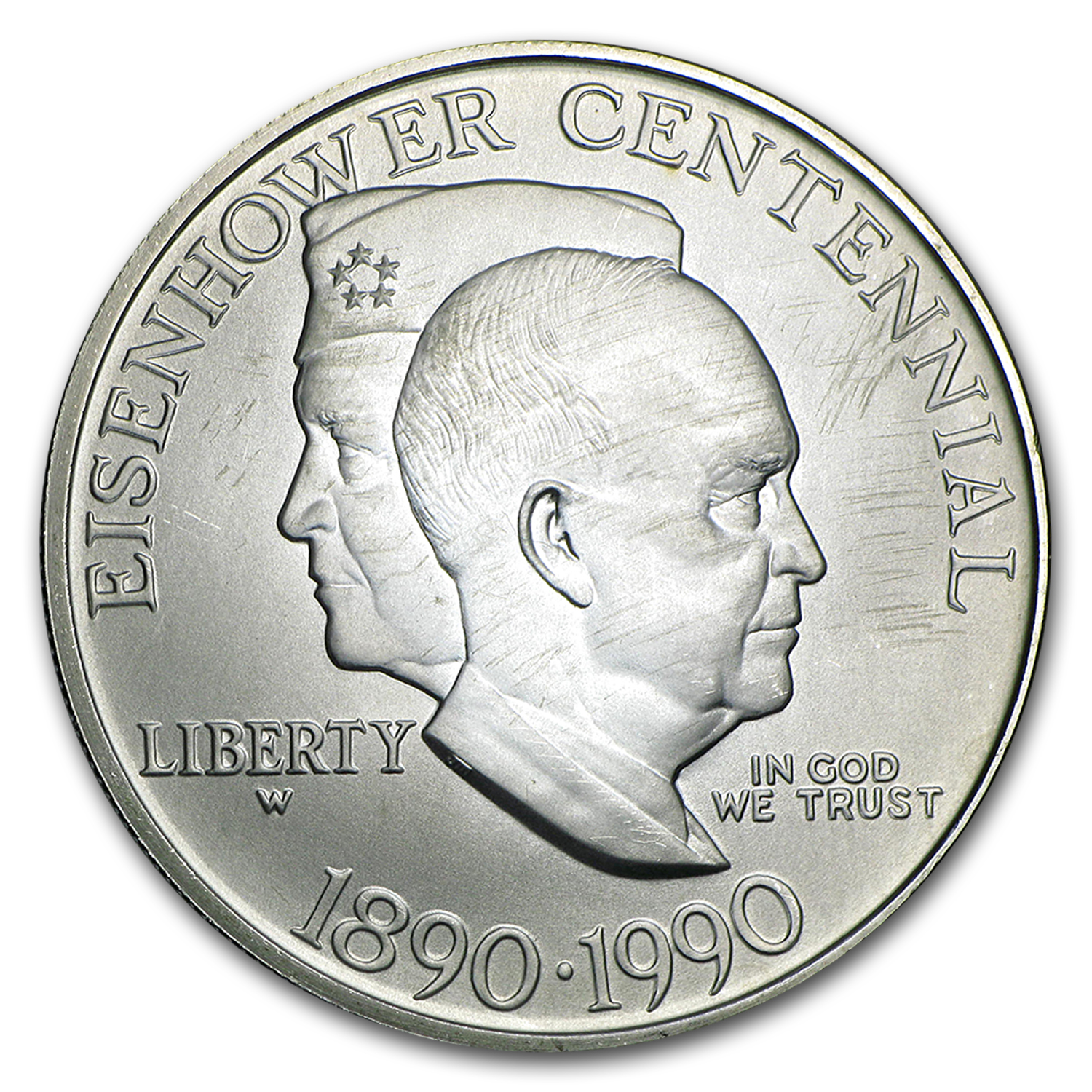 Buy 1990-W Eisenhower Centennial $1 Silver Commem BU (Capsule Only)
