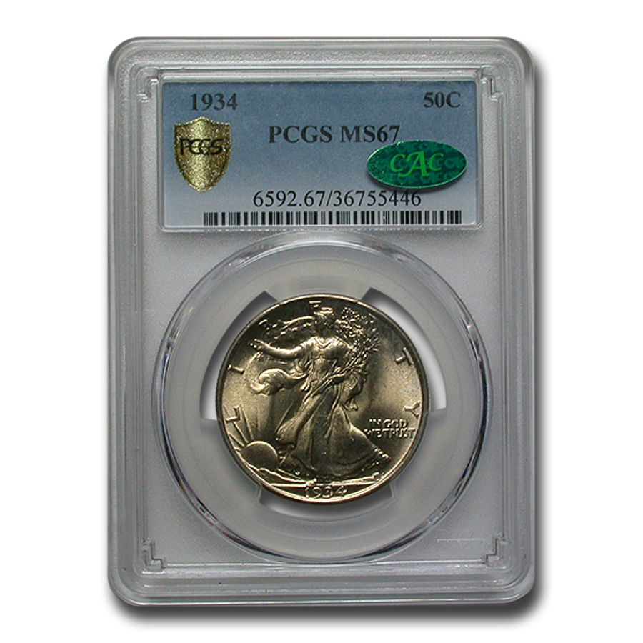 Buy 1934 Walking Liberty Half Dollar MS-67 PCGS (CAC)