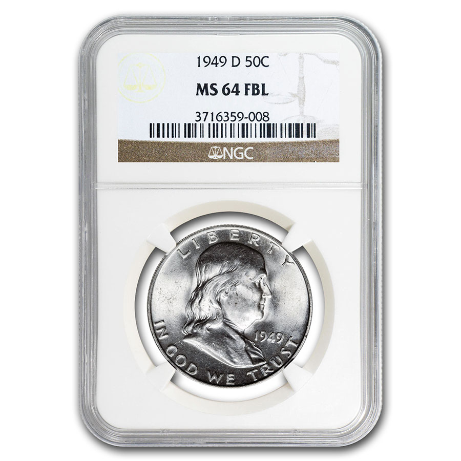 Buy 1949-D Franklin Half Dollar MS-64 NGC (FBL)