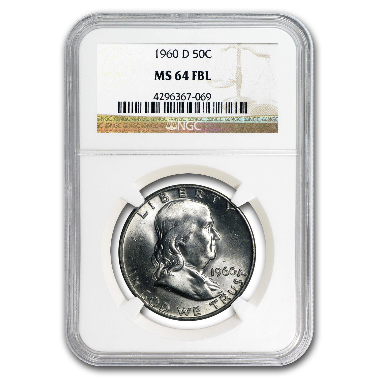 Buy 1960-D Franklin Half Dollar MS-64 NGC (FBL)