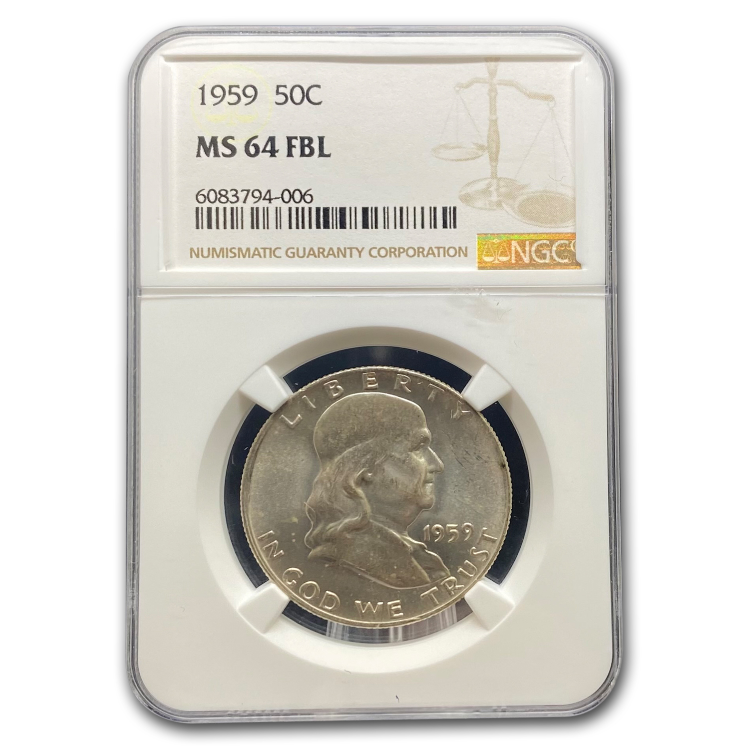 Buy 1959 Franklin Half Dollar MS-64 NGC (FBL)