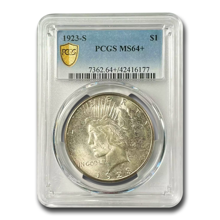 Buy 1923-S Peace Dollar MS-64+ PCGS