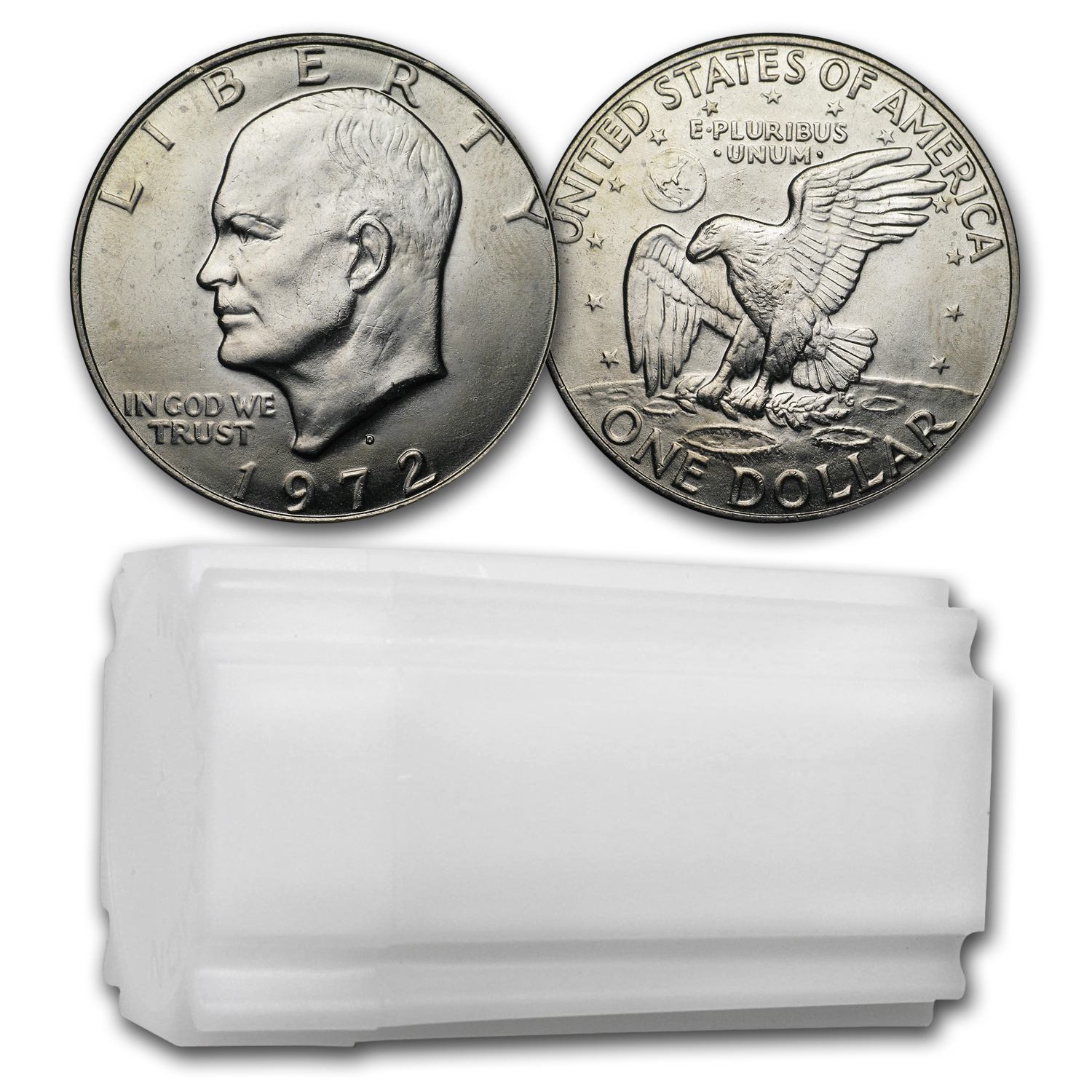 Buy 1972-D Clad Eisenhower Dollars 20-Coin Roll BU