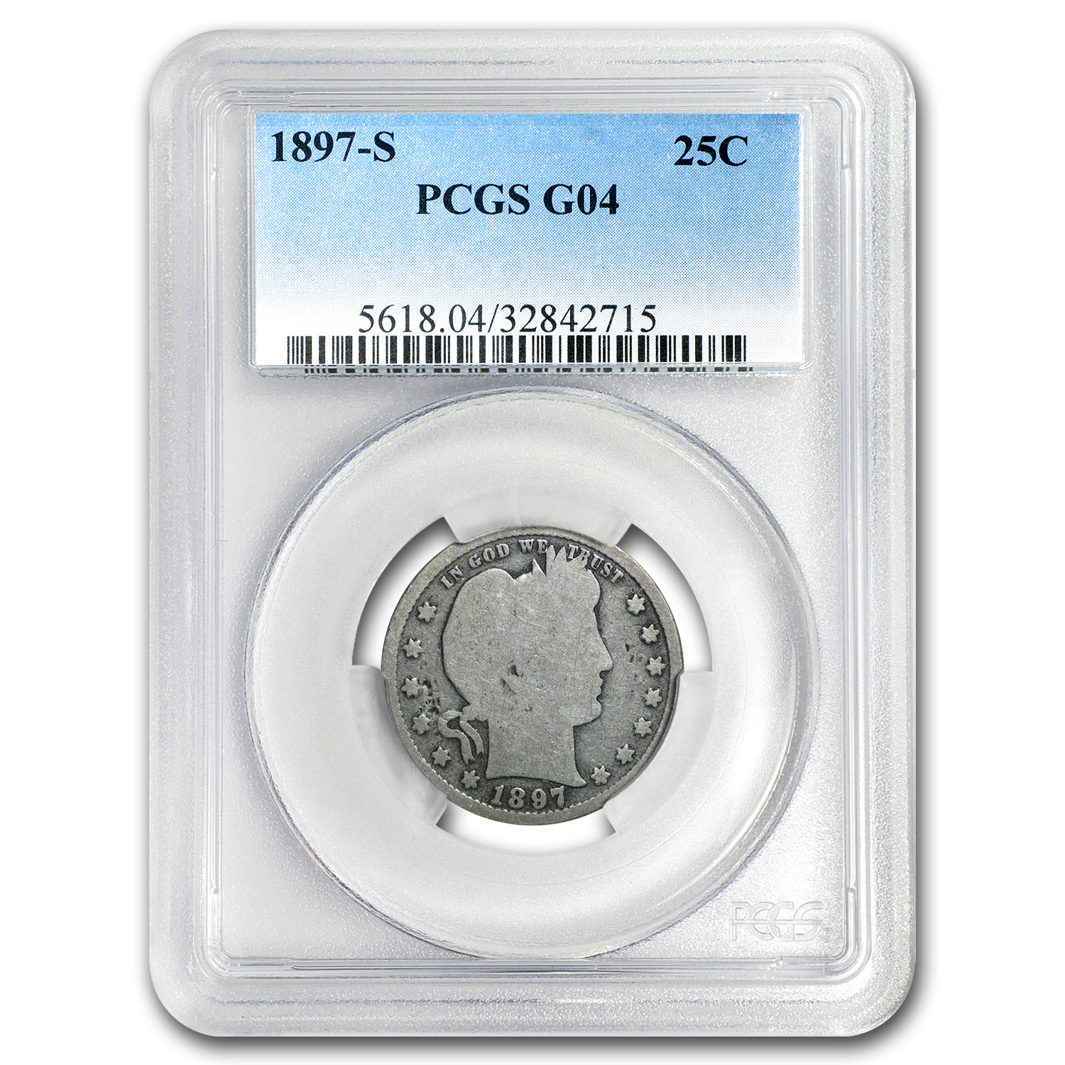 Buy 1897-S Barber Quarter Good-4 PCGS - Click Image to Close