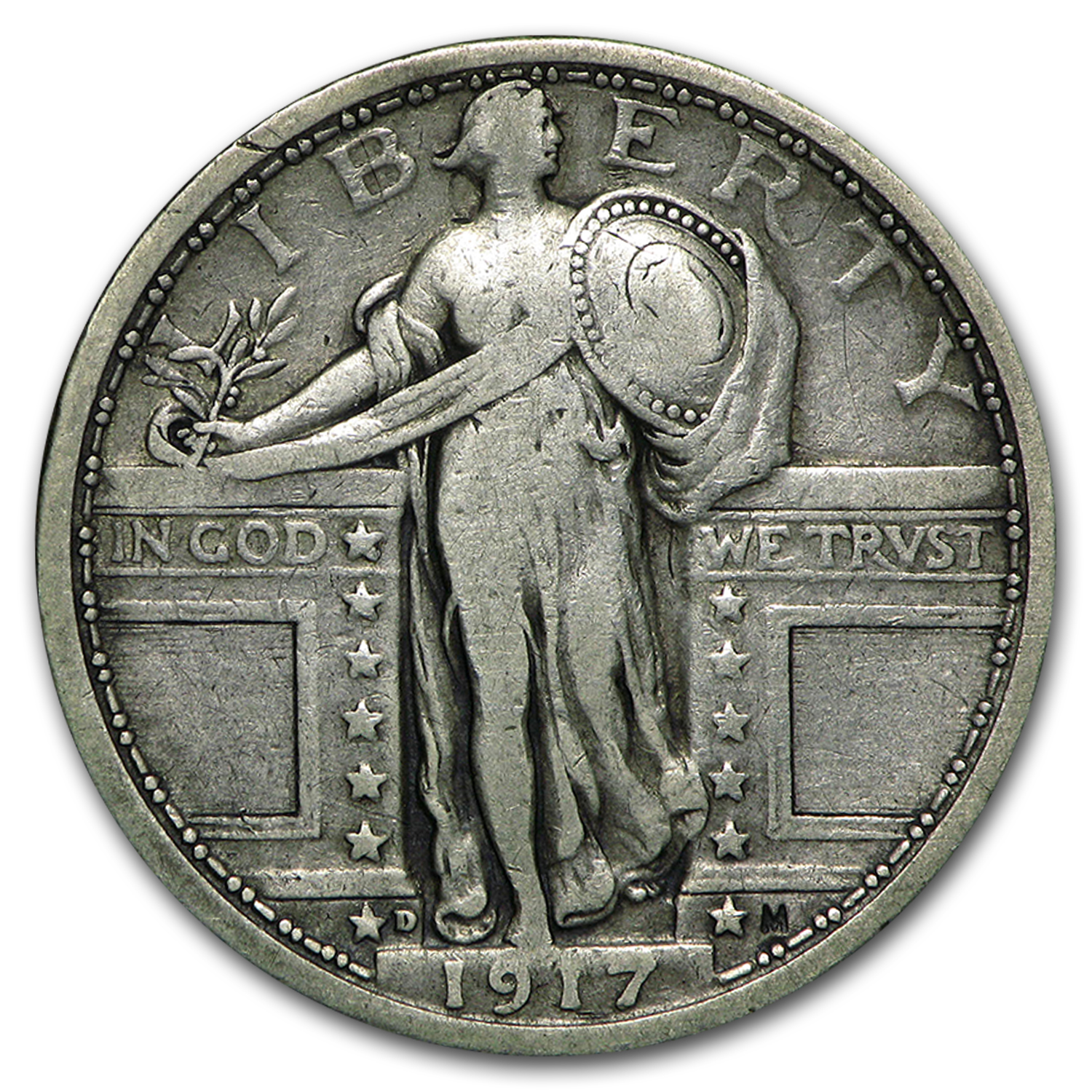 Buy 1917-D Standing Liberty Quarter Type-I VF - Click Image to Close