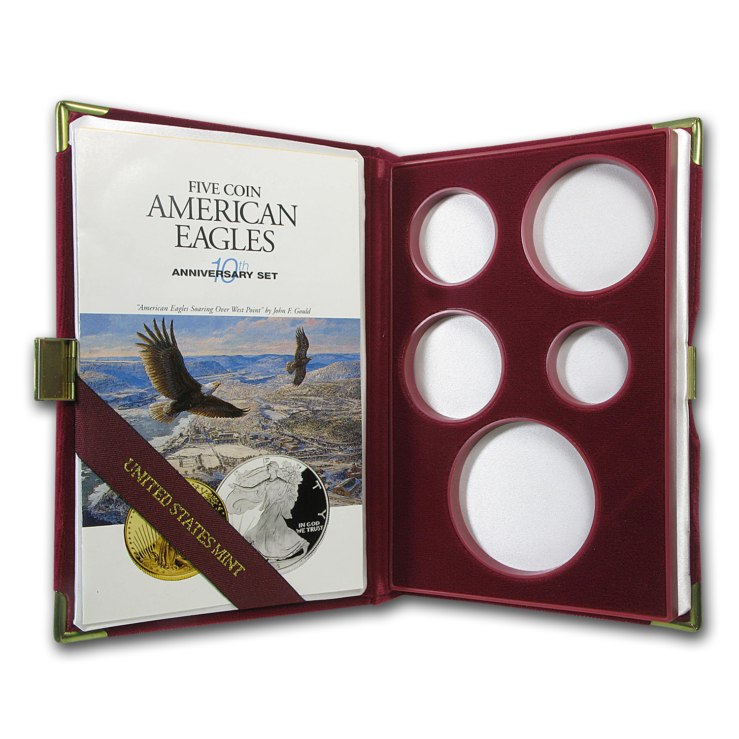 Buy OGP Box & COA - 1996 10th Anniversary 5-Coin Proof Eagle Set - Click Image to Close