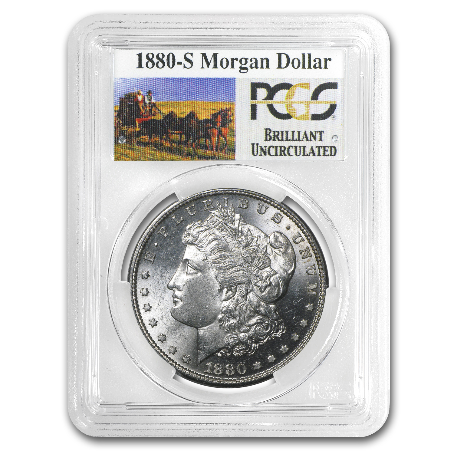 Buy 1880-S Stage Coach Morgan Dollar BU PCGS