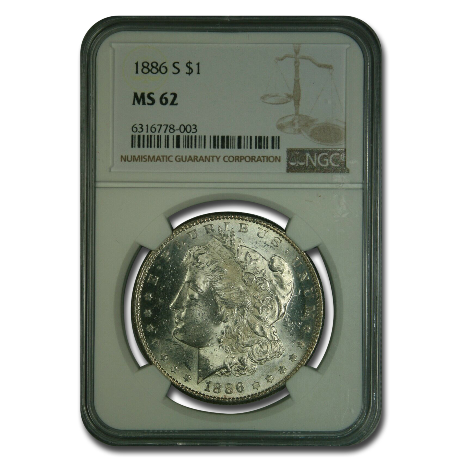 Buy 1886-S Morgan Dollar MS-62 NGC