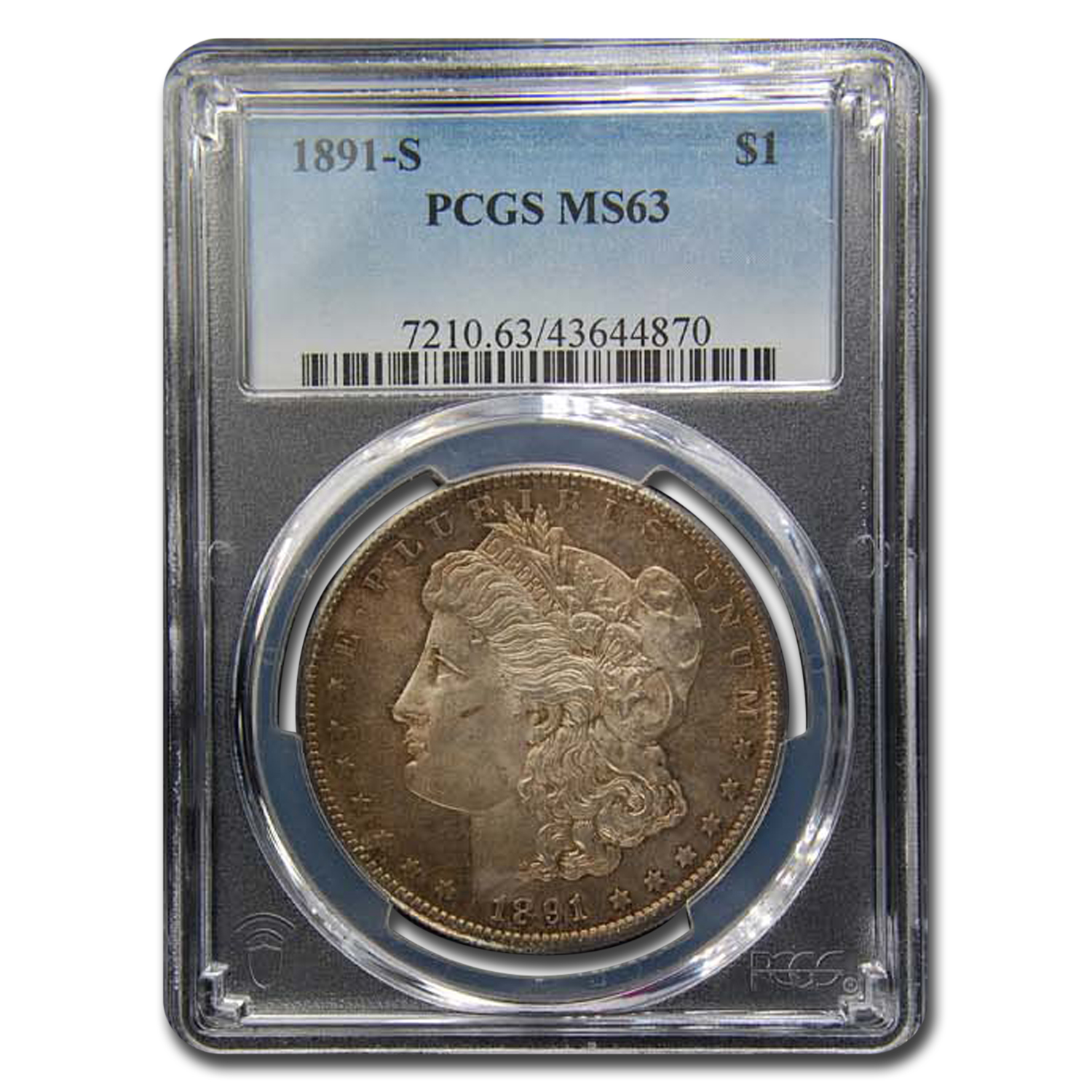 Buy 1891-S Morgan Dollar MS-63 PCGS (Toned)