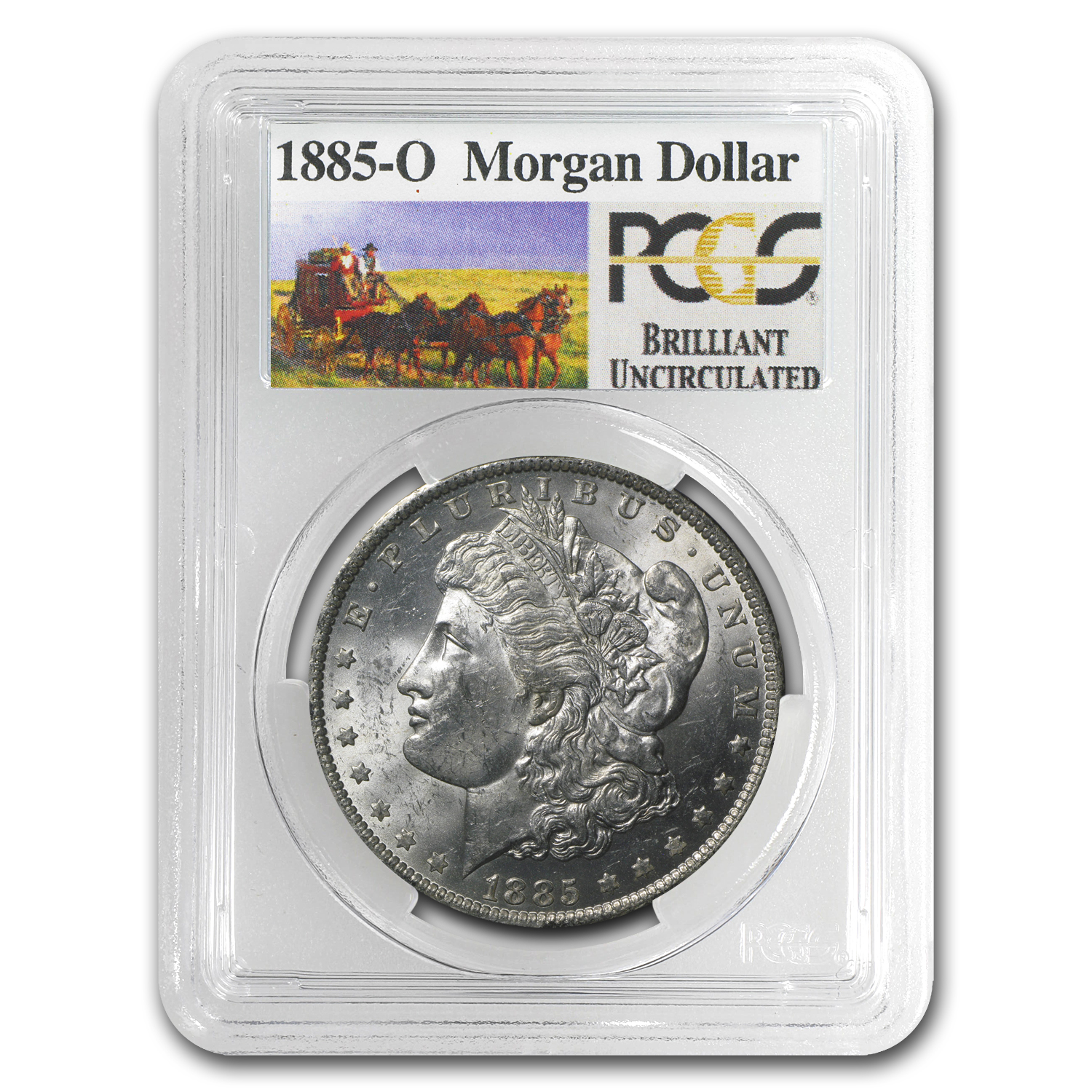 Buy 1885-O Stage Coach Morgan Dollar BU PCGS