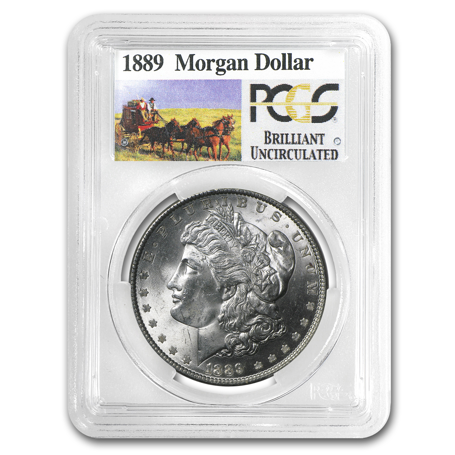 Buy 1889 Stage Coach Morgan Dollar BU PCGS