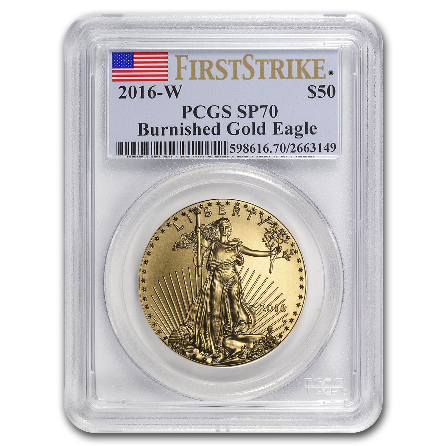 Buy 2016-W 1 oz Burnished Gold Eagle SP-70 PCGS (FirstStrike?)