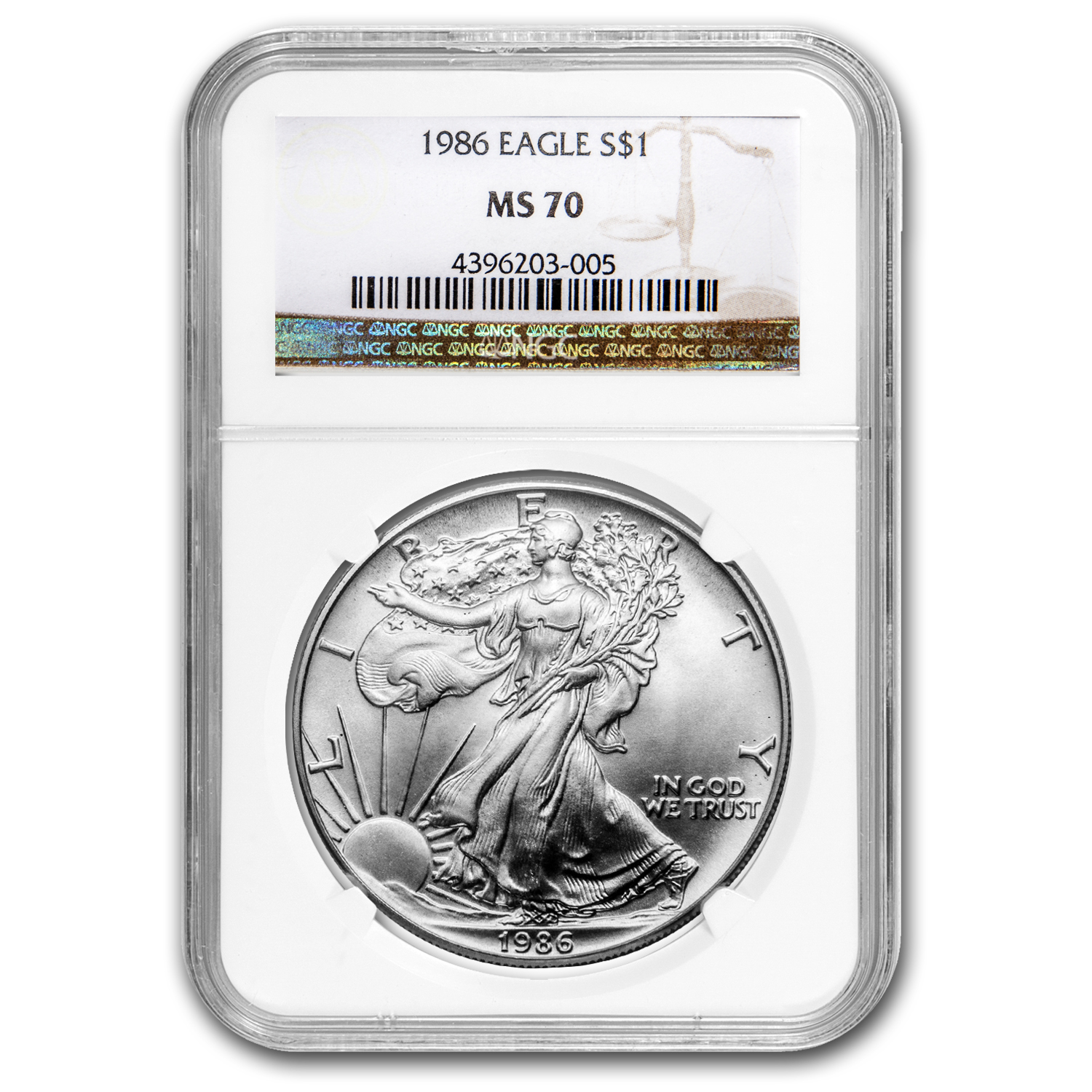 Buy 1986 American Silver Eagle MS-70 NGC