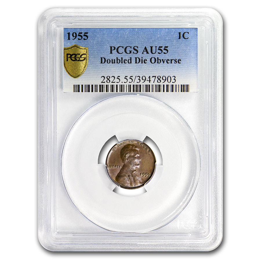 Buy 1955 Lincoln Cent Doubled Die Obverse AU-55 PCGS