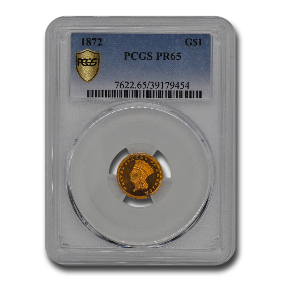 Buy 1872 $1 Indian Head Gold Dollar PR-65 PCGS