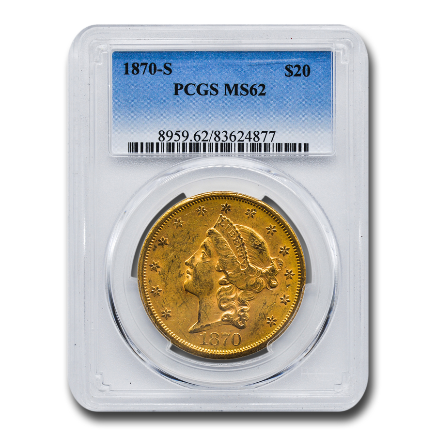 Buy 1870-S $20 Liberty Gold Double Eagle MS-62 PCGS - Click Image to Close