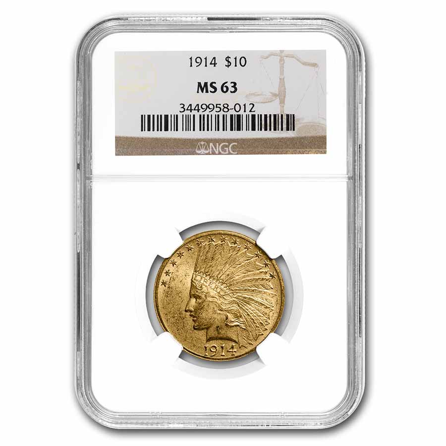 Buy 1914 $10 Indian Gold Eagle MS-63 NGC