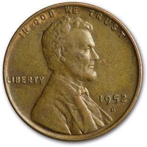 Buy 1952-D Lincoln Cent Fine+