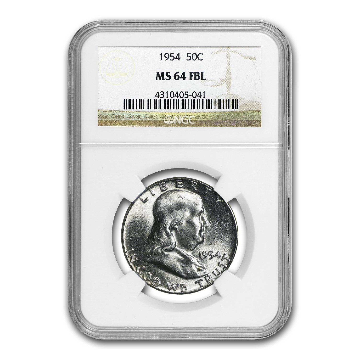 Buy 1954 Franklin Half Dollar MS-64 NGC (FBL)