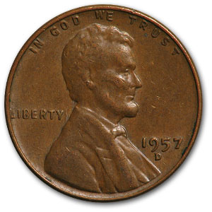 Buy 1957-D Lincoln Cent Fine+