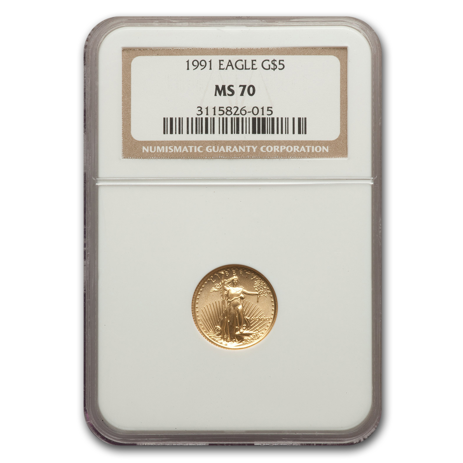 Buy 1991 1/10 oz American Gold Eagle MS-70 NGC