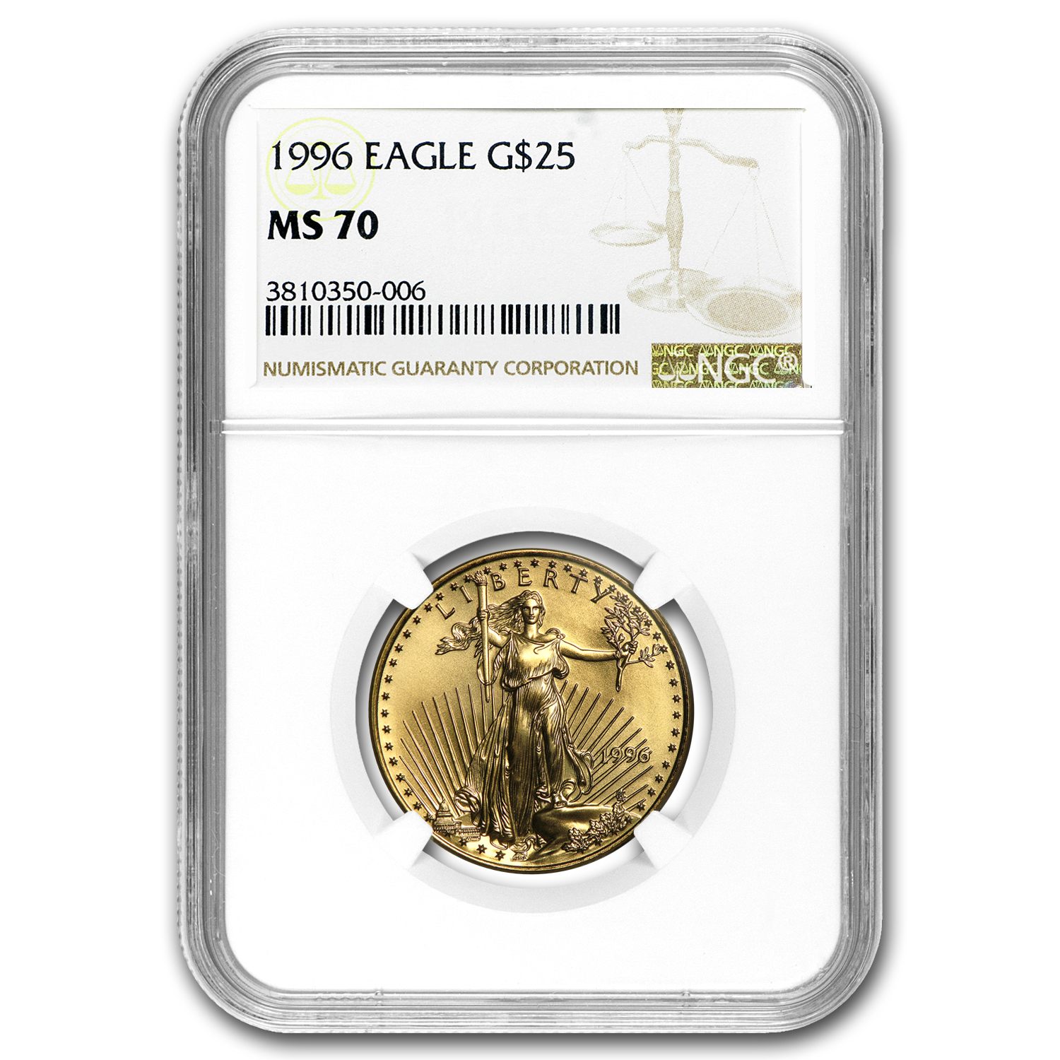Buy 1996 1/2 oz American Gold Eagle MS-70 NGC
