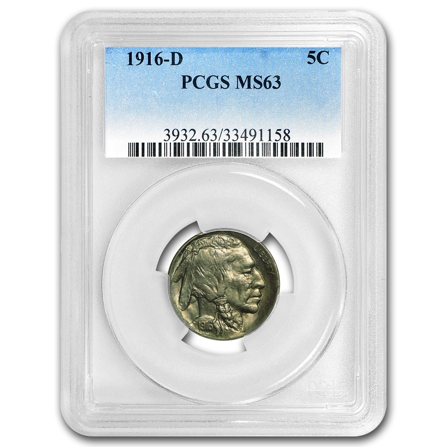 Buy 1916-D Buffalo Nickel MS-63 PCGS