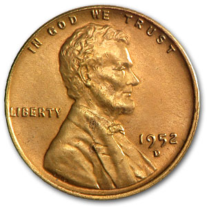 Buy 1952-D Lincoln Cent BU (Red)