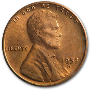Buy 1953-S Lincoln Cent BU (Red)