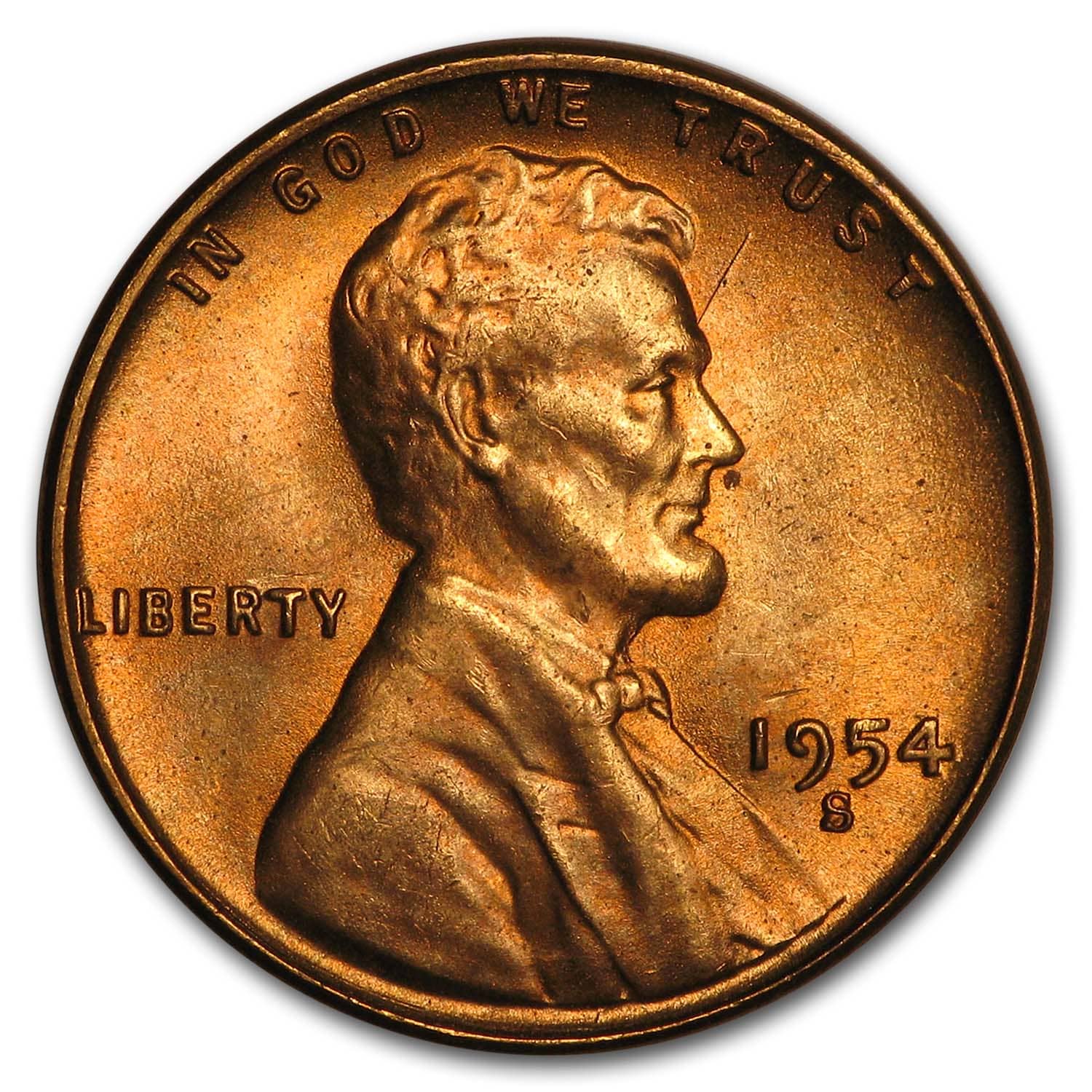 Buy 1954-S Lincoln Cent BU (Red)