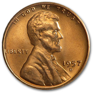 Buy 1957-D Lincoln Cent BU (Red)