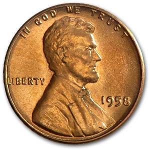 Buy 1958 Lincoln Cent BU (Red)