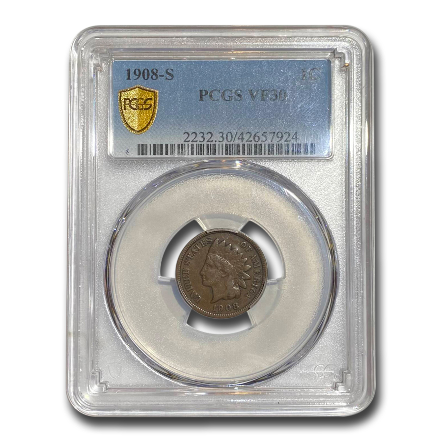 Buy 1908-S Indian Head Cent VF-30 PCGS