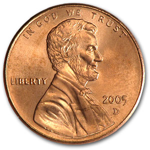 Buy 2005-D Lincoln Cent BU (Red)