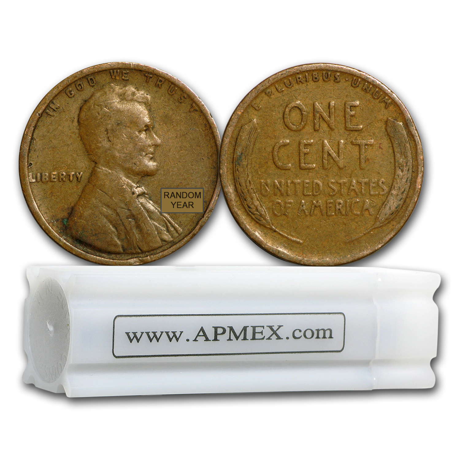 Buy 1909-1919 Lincoln Cent 50-Coin Roll Avg Circ