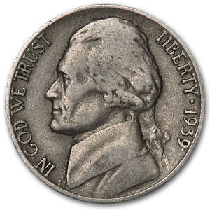 Buy 1939 Jefferson Nickel Avg Circ