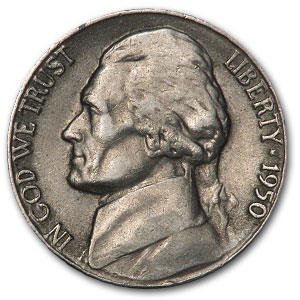 Buy 1950 Jefferson Nickel Avg Circ